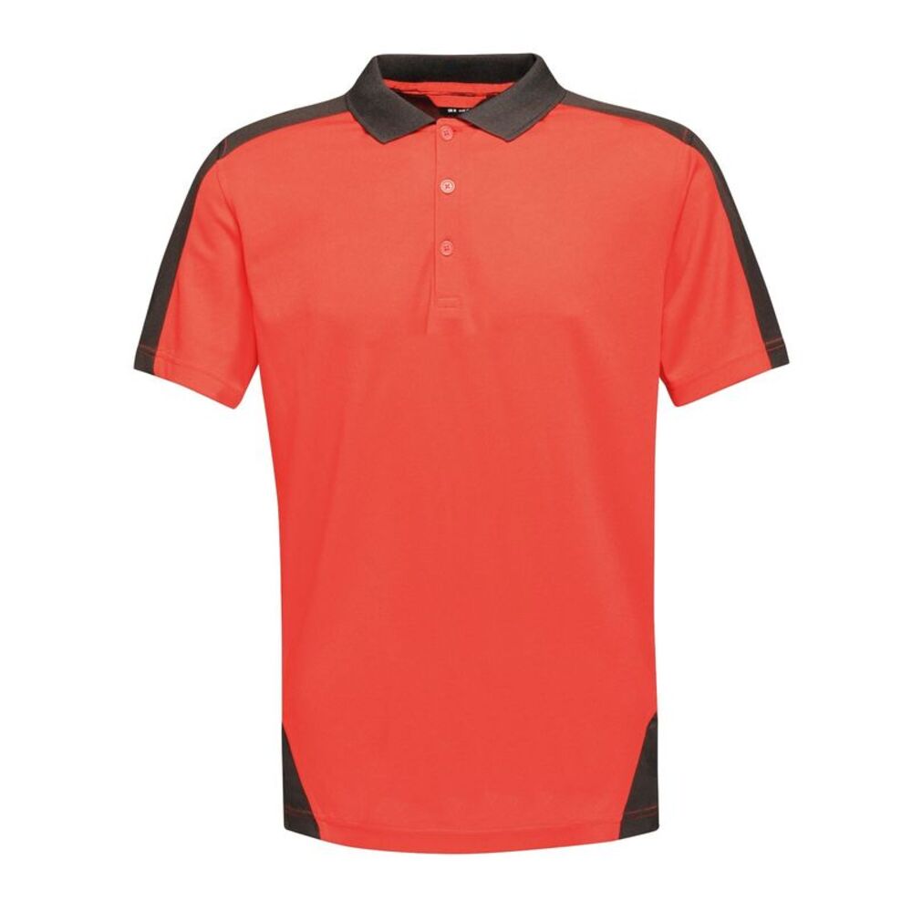 Regatta Contrast Coolweave Pique Polo Shirt / Classic Red/Black
